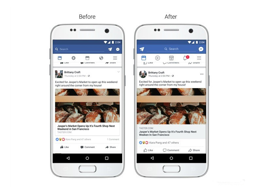 Facebook bắt đầu thay đổi giao diện mới, xanh thành trắng, vuông thành tròn